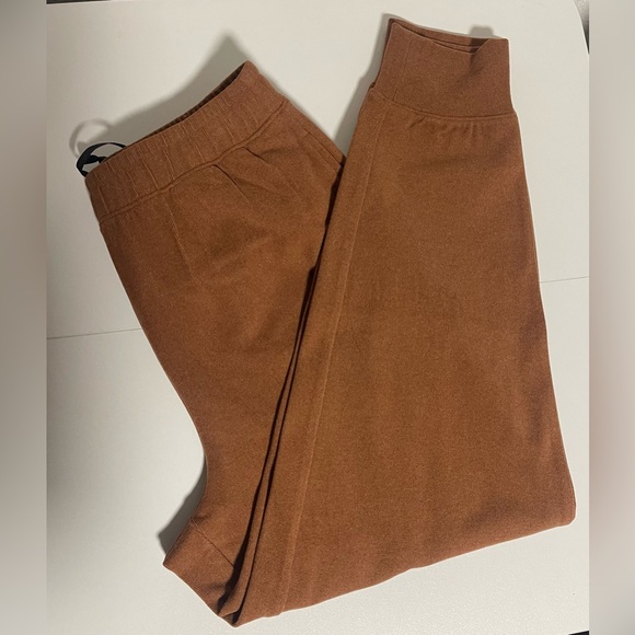Varley Brushed Rib Slim Cuff Pant 25 – Red Brick Marl – Size S